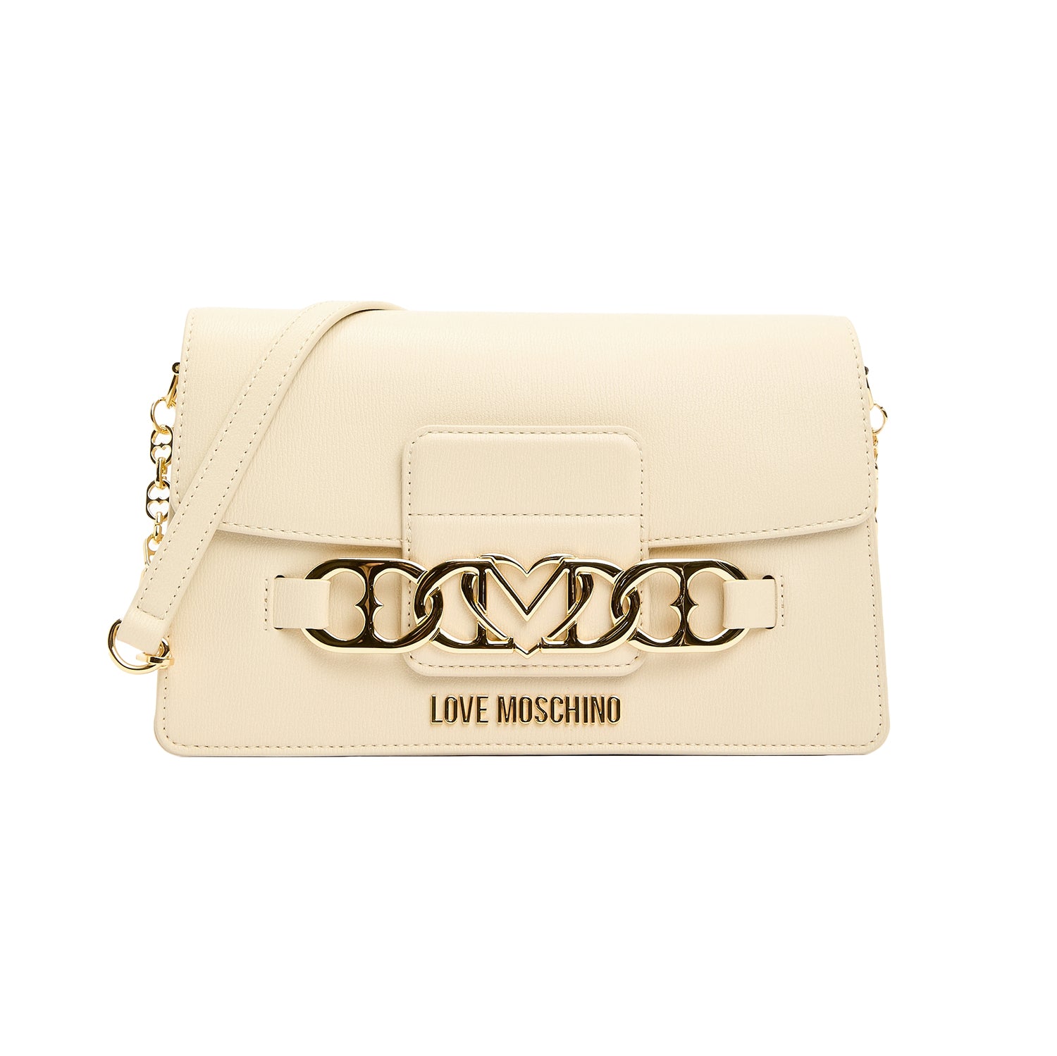 Borsa a Spalla Love Moschino con Dettaglio Catena Decorativa Borse Beige - foto prodotto